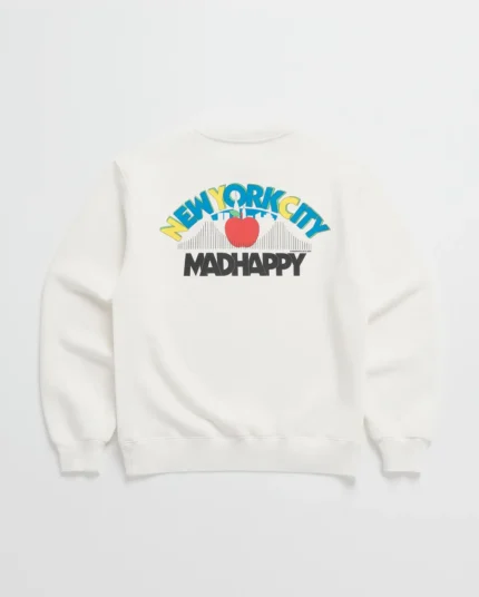 Madhappy Antique New York Sweatshirt White