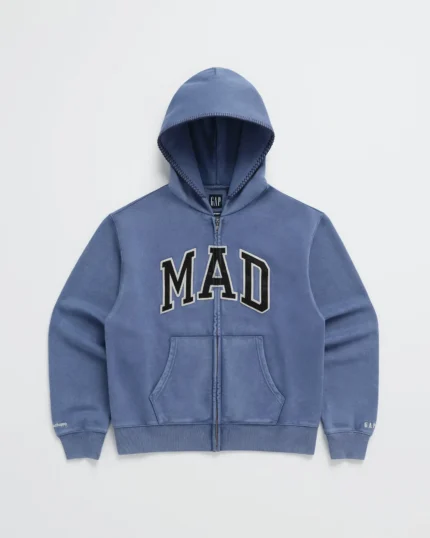 Gap x Madhappy Full Zip Grey Hoodie Coastal