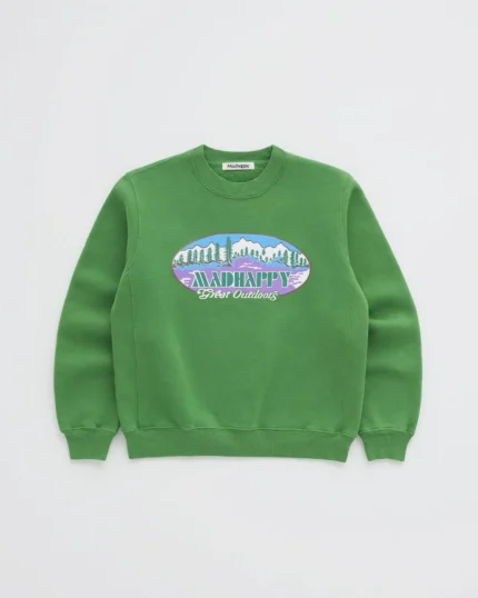 Madhappy Antique Great Outdoors Crewneck Green