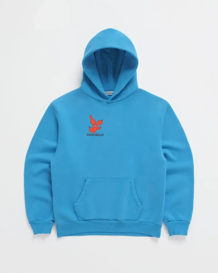 Gulf Madhappy Coachella Fleece Blue Hoodie i need discription 400 words with heading subheading & focus Keywords bold.
