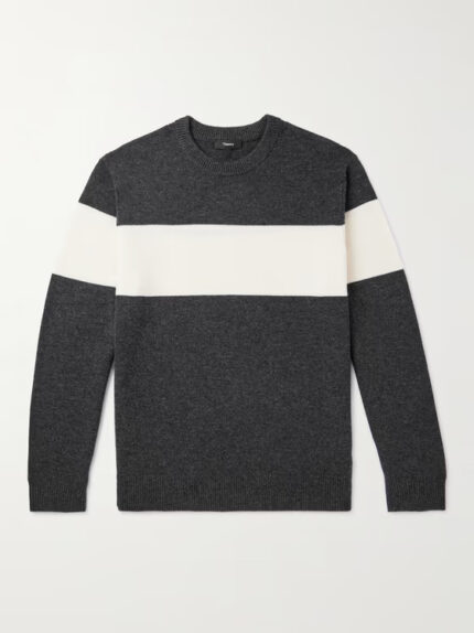 Madhappy Hilles Striped Wool-Blend Dark Grey Sweater