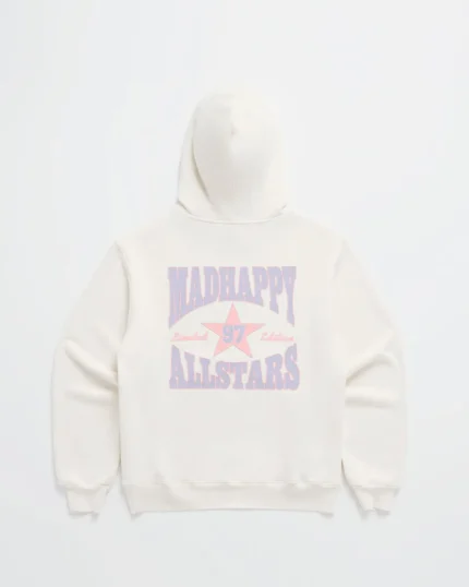 Madhappy Allstar Midweight White Hoodie Vanilla