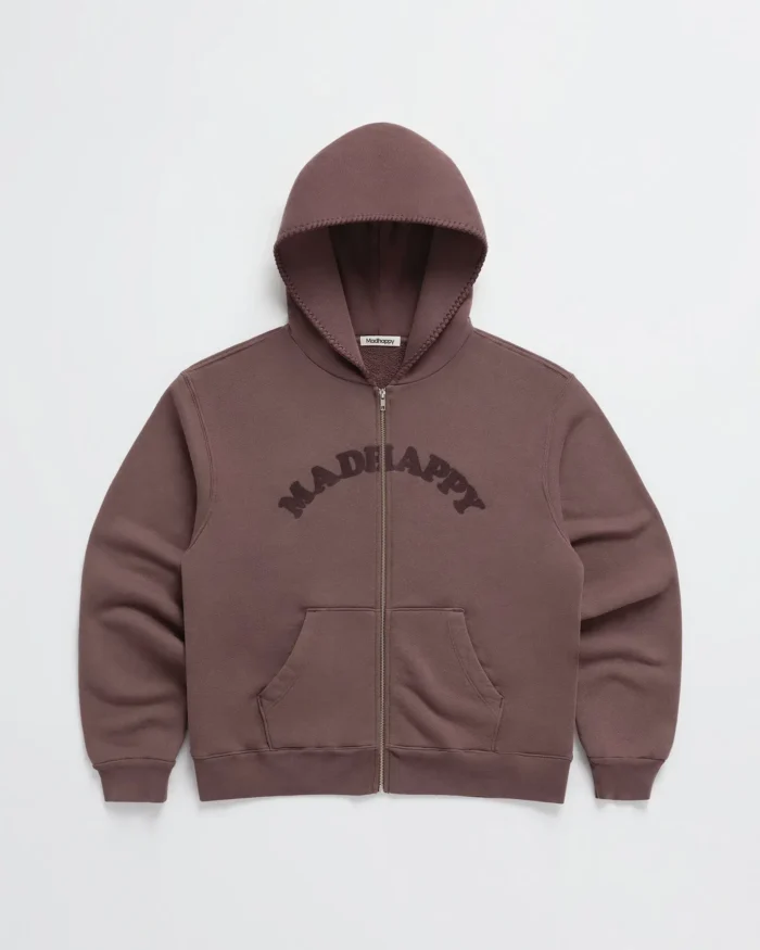 Madhappy Cooper Midweight Zip Up Pink Hoodie Lychee