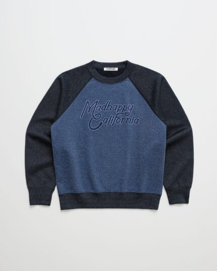 Madhappy Glitter Midweight Raglan Crewneck Blue