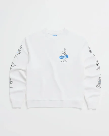 Madhappy Pantry Pals Fleece Crewneck Sweatshirt White