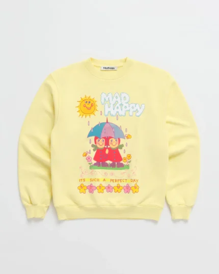 Madhappy Perfect Day Midweight Yellow Crewneck