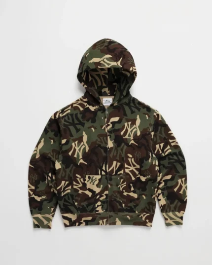 Madhappy Yankees Camo Full Zip Hoodie